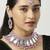 Pink designer function wear ad necklace set
