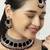 Black designer function wear ad necklace set
