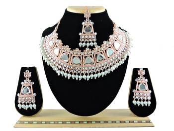 Multicolor designer function wear ad necklace set 1
