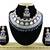 Blue designer function wear ad necklace set