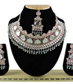 Grey designer function wear ad necklace set