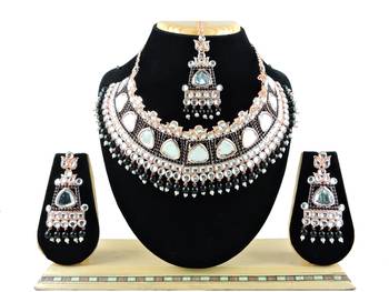 Black designer function wear ad necklace set 1