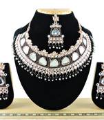 Black designer function wear ad necklace set