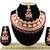 Red designer function wear ad necklace set