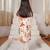 White floral printed chanderi kurta set