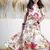 White floral printed chanderi lehenga