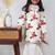 White floral printed chanderi sharara set
