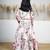 White floral printed chanderi lehenga