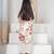 White floral printed chanderi kurta set