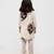 White floral printed chanderi kurta set