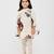 White floral printed chanderi kurta set
