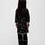 Black floral printed chanderi kurta set