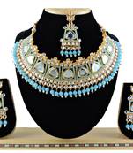 Turquoise designer function wear ad necklace set