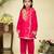Pink embroidered chanderi kurta set