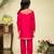 Pink embroidered chanderi kurta set