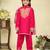 Pink embroidered chanderi kurta set