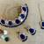 Blue designer function wear ad necklace set