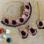 Maroon designer function wear ad necklace set