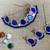Blue designer function wear ad necklace set