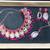 Red designer function wear ad necklace set
