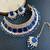 Blue designer function wear ad necklace set