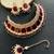Maroon designer function wear ad necklace set