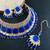 Blue designer function wear ad necklace set