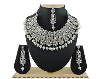 Multicolor designer function wear ad necklace set 1