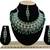 Green designer function wear ad necklace set