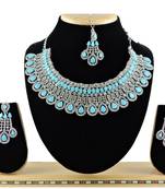Turquoise designer function wear ad necklace set