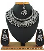Black designer function wear ad necklace set