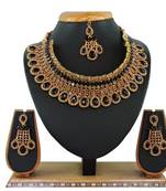 Black designer function wear ad necklace set