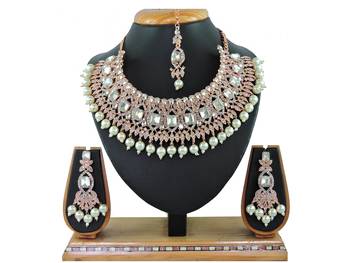 Multicolor designer function wear ad necklace set 1
