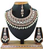 Multicolor designer function wear ad necklace set