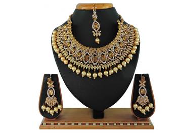 Multicolor designer function wear ad necklace set 1