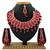 Red designer function wear ad necklace set