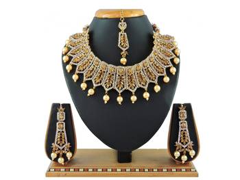Multicolor designer function wear ad necklace set 1