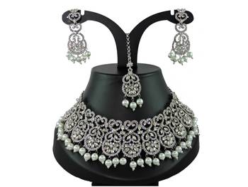 Multicolor designer function wear ad necklace set 1