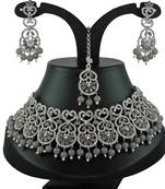 Grey designer function wear ad necklace set