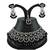 Black designer function wear ad necklace set