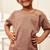 Boy's rose pink traditional yoga kurta with trouser - short sleeve cotton ethnic set with patch pocket