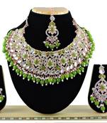 Green designer function wear ad necklace set