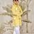 Boy's cotton nehru jacket set - yellow raksha bandhan traditional ethnic wear with embroidery (ages 2-12)