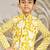 Boy's cotton nehru jacket set - yellow raksha bandhan traditional ethnic wear with embroidery (ages 2-12)