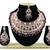 Maroon designer function wear ad necklace set