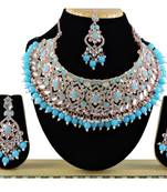 Turquoise designer function wear ad necklace set