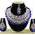 Blue designer function wear ad necklace set