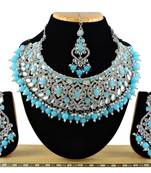 Turquoise designer function wear ad necklace set