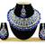 Blue designer function wear ad necklace set