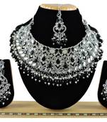 Black designer function wear ad necklace set
